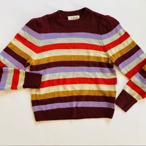 Wayf retro striped knit sweater